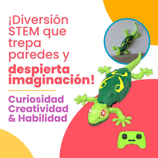 Lagarto Robótico Premium que Trepa Paredes – Juguete STEM Interactivo con Control Remoto | CRIATIVAE