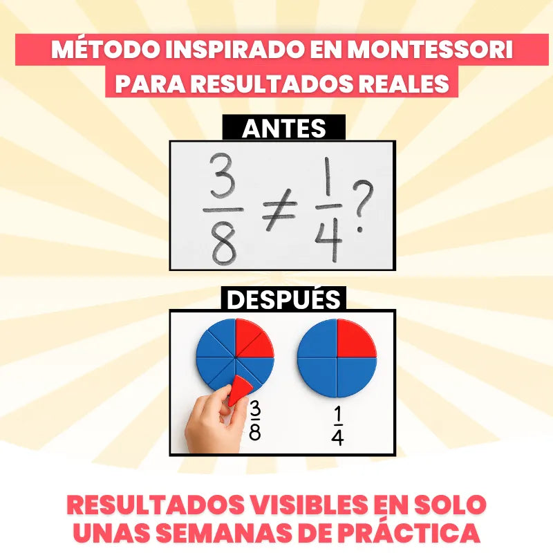 Montessori Libro Magnético de Fracciones – Criativae