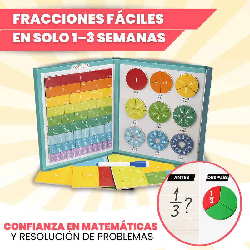 Montessori Libro Magnético de Fracciones – Criativae