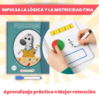 Montessori Libro Magnético de Fracciones – Criativae